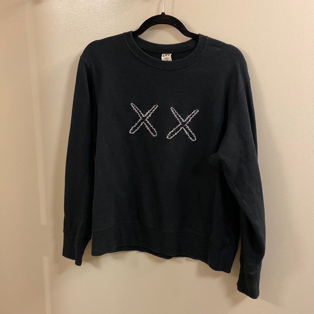 KAWS x UNIQLO black sweatshirt